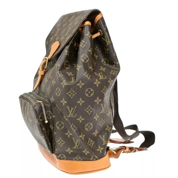 LOUIS VUITTON Montsouris GM Backpack Bag Monogram Leather Brown M51135 22FA118 - Picture 15 of 16